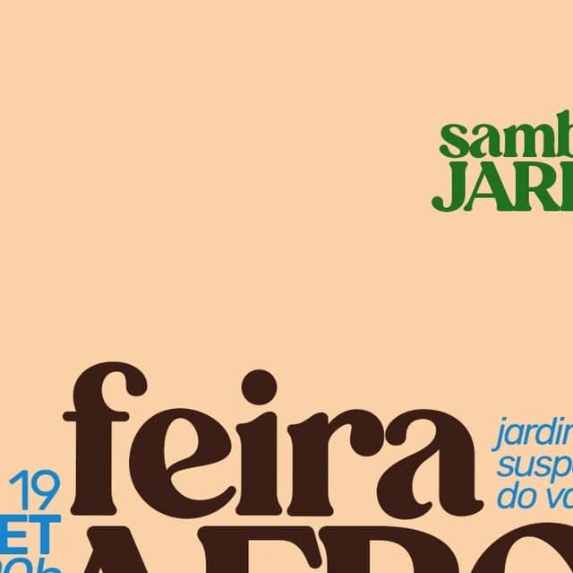 Flyer de Terreiro Cantagalo e Samba di Jardim