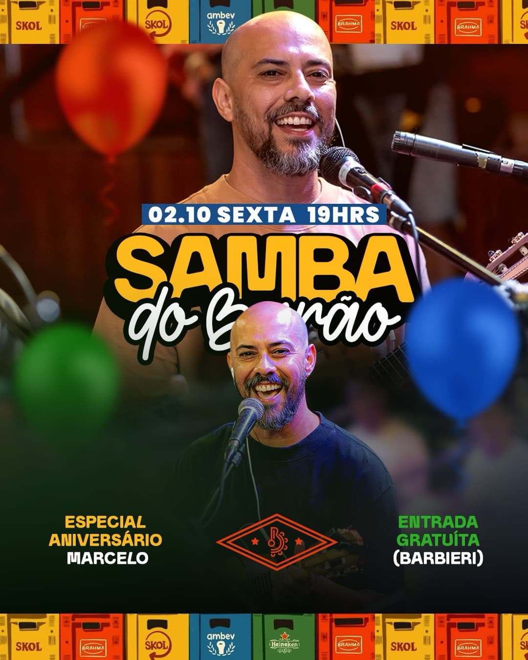 Flyer de Samba do Barão