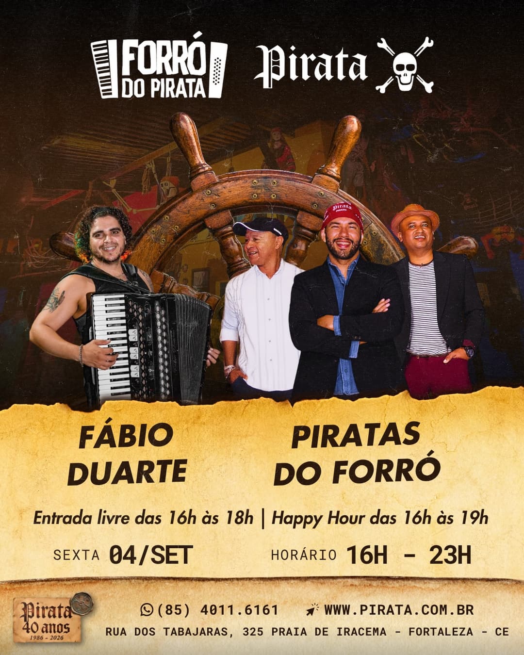 Flyer de Fábio Suarte e Piratas do Forró