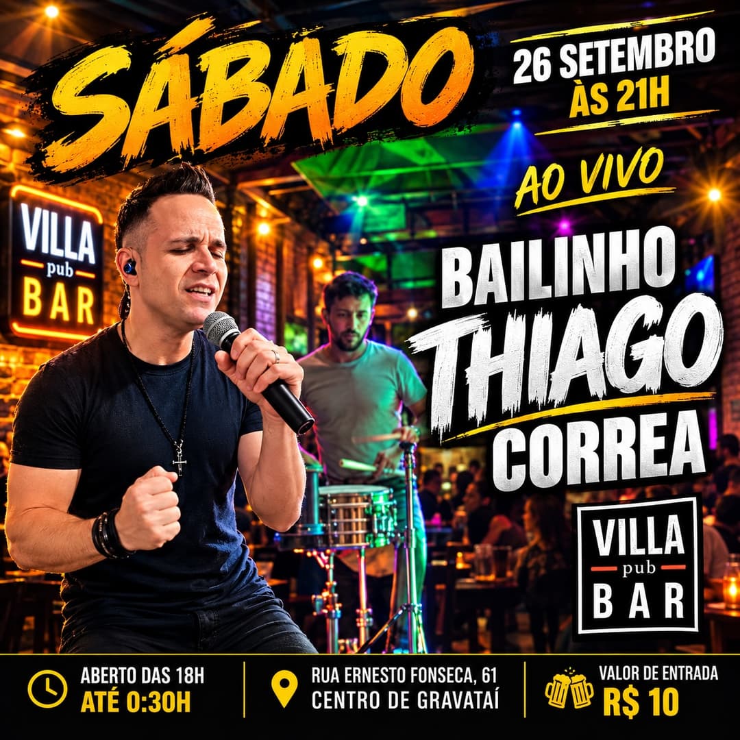 Flyer de Thiago Correa