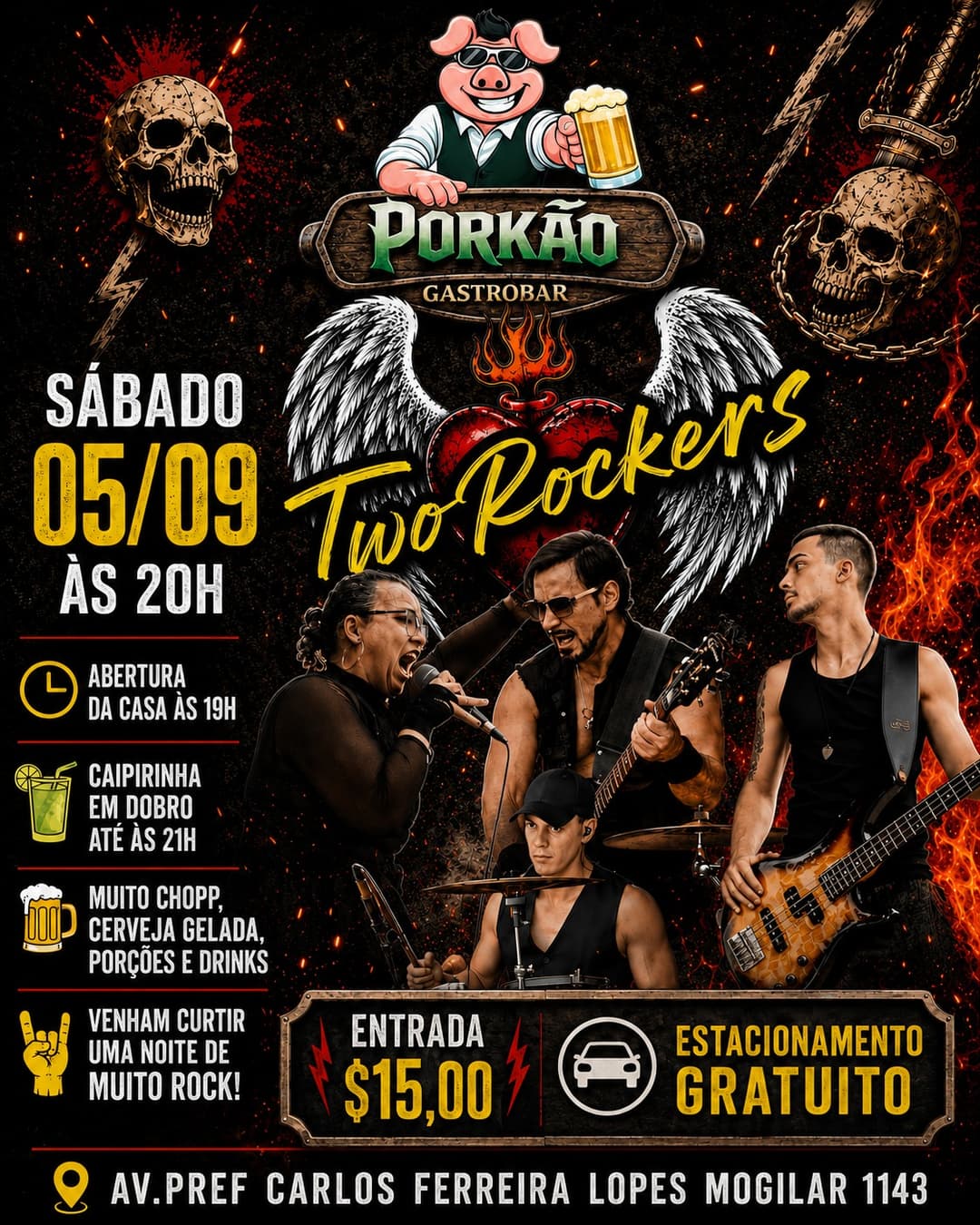 Flyer de Two Rockers | Banda de Rock