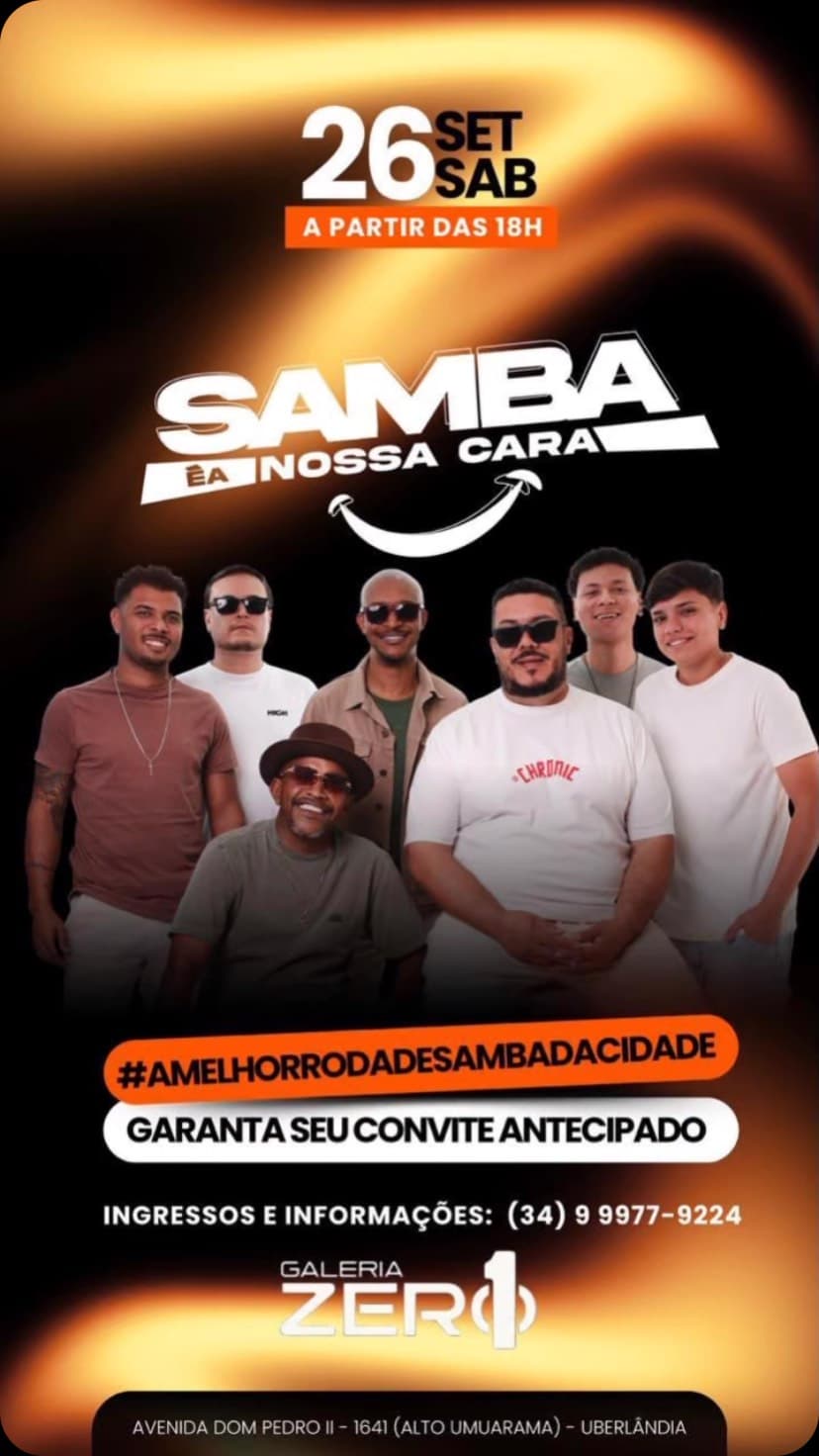 Flyer de Samba é a Nossa Cara