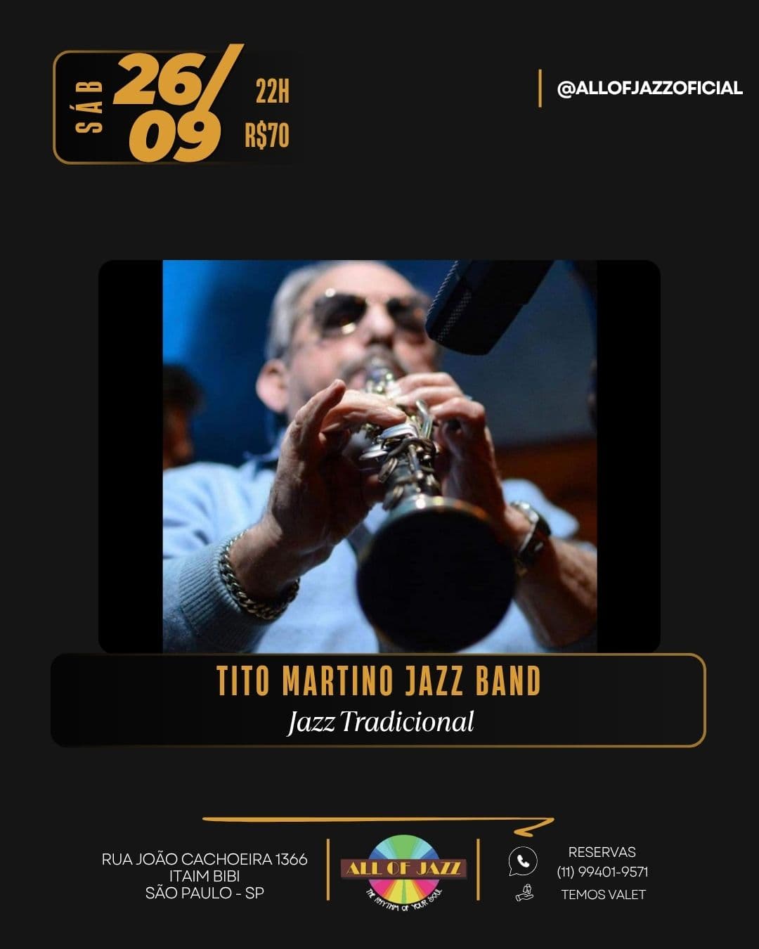 Flyer de Tito Martino