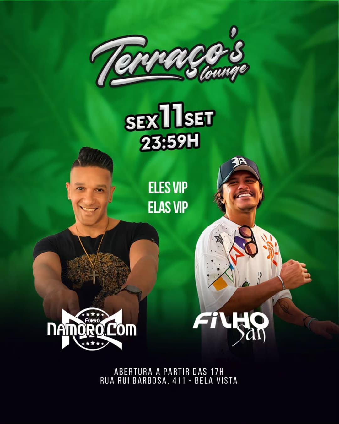 Flyer de Paulinho Namoro.Com e Filho San