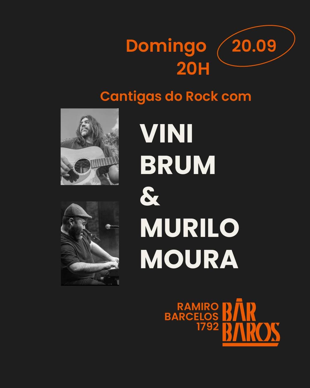 Flyer de Murilo Moura e Vini Brum
