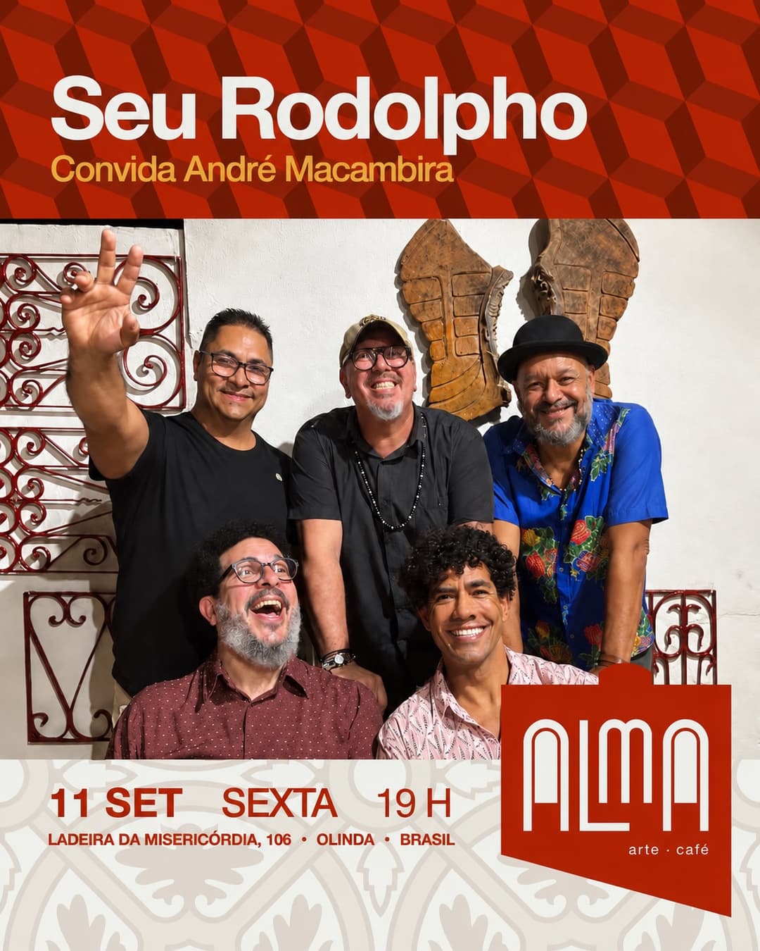 Flyer de Seu Rodolpho e André Macambira
