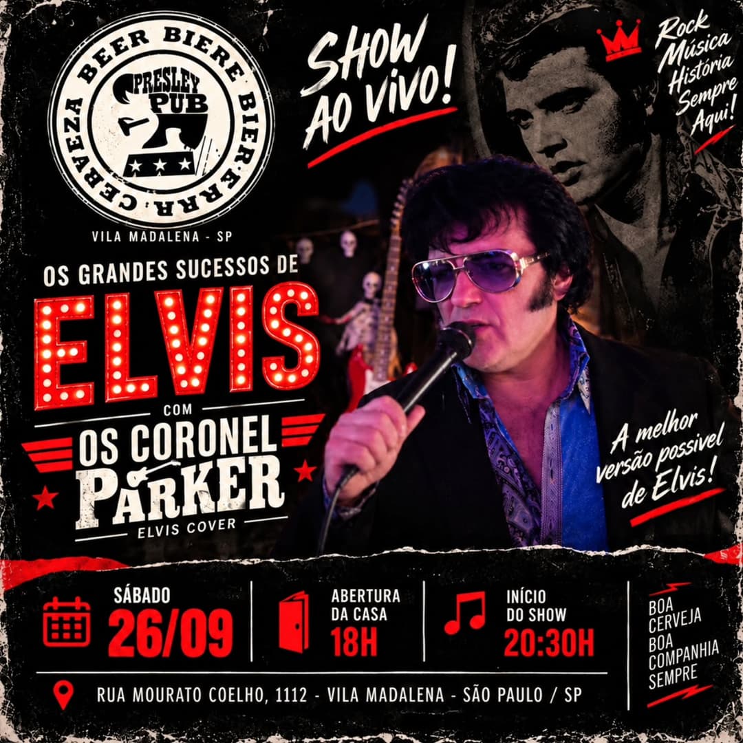 Flyer de Os Coronel Parker