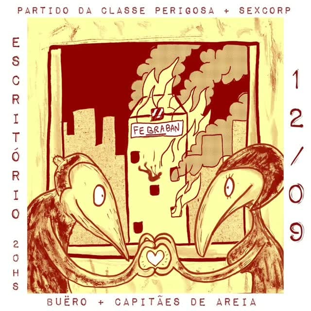 Flyer de Partido da Classe Perigosa e mais 3 artistas