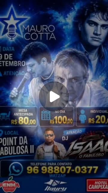 Flyer de Mauro Cotta e DJ Isaac O Fabuloso