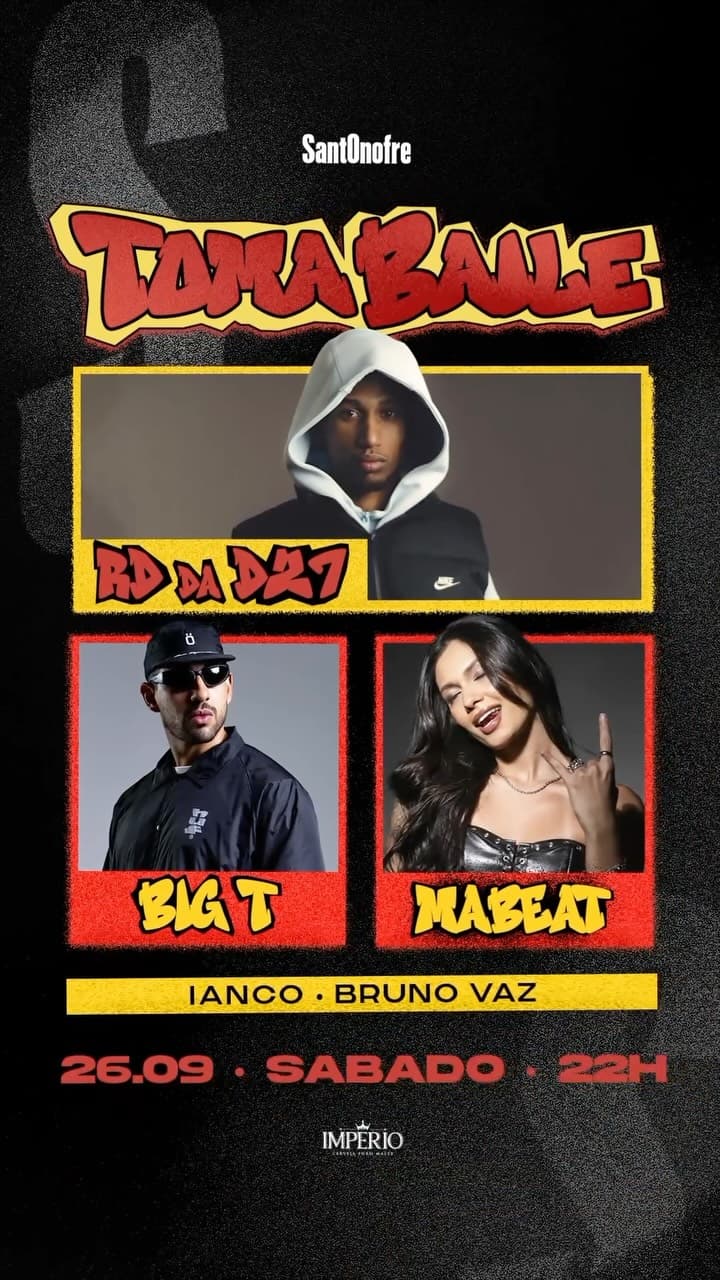 Flyer de Fiot da Dona Gil, Ianco, MaBeat, DJ BIG T e djbrunovaz