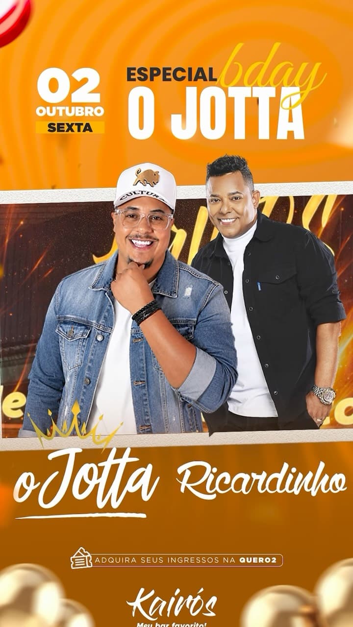 Flyer de Jotta e Ricardinho