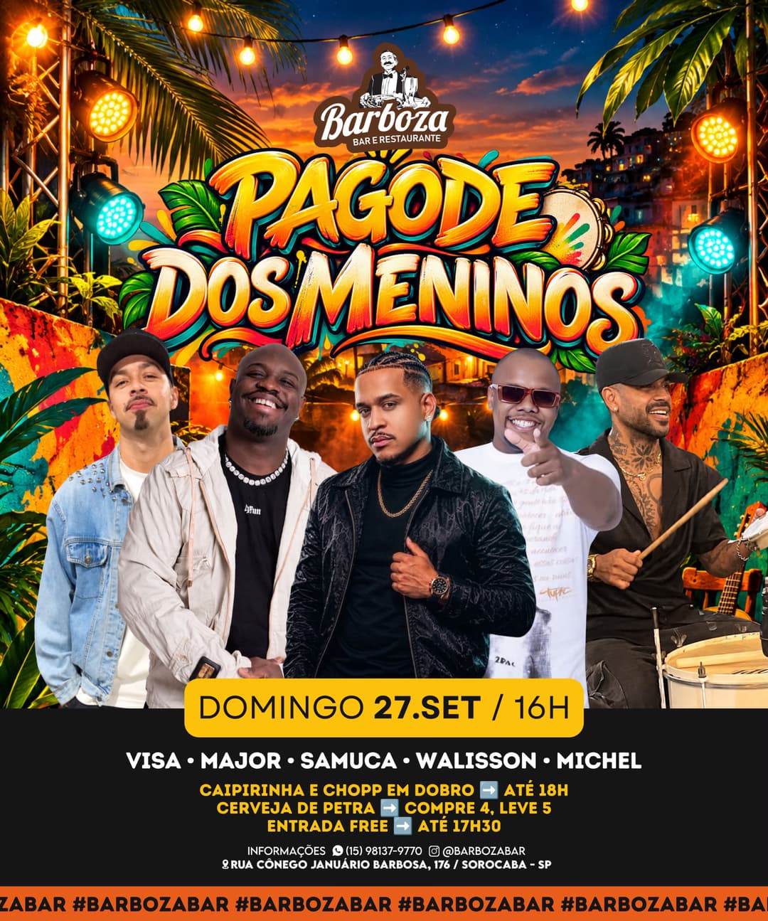 Flyer de Pagode dos Meninos