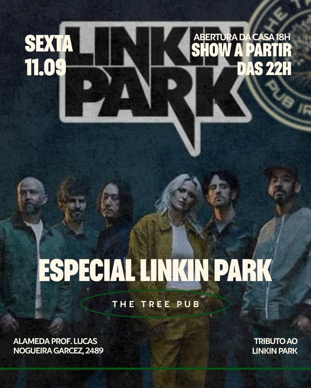 Flyer de March1 DJ e Especial Linkin Park