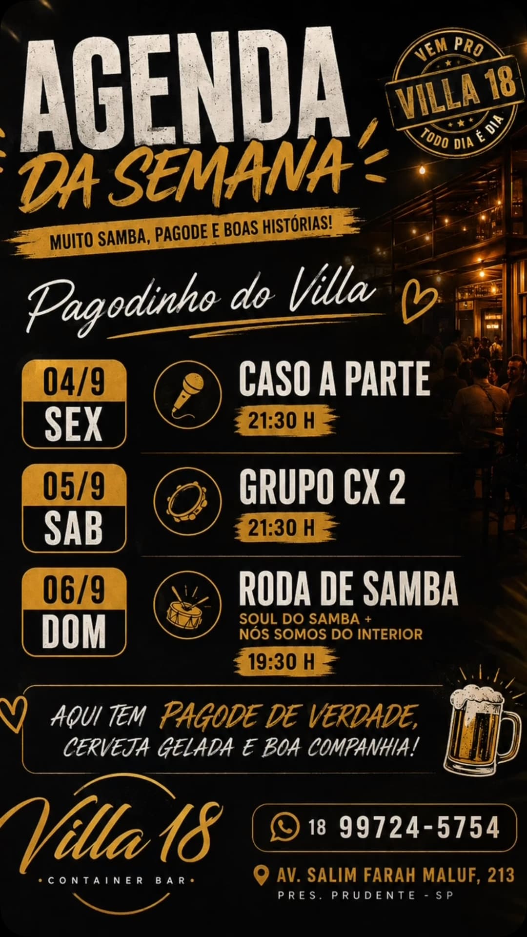 Flyer de Samba do Caixa