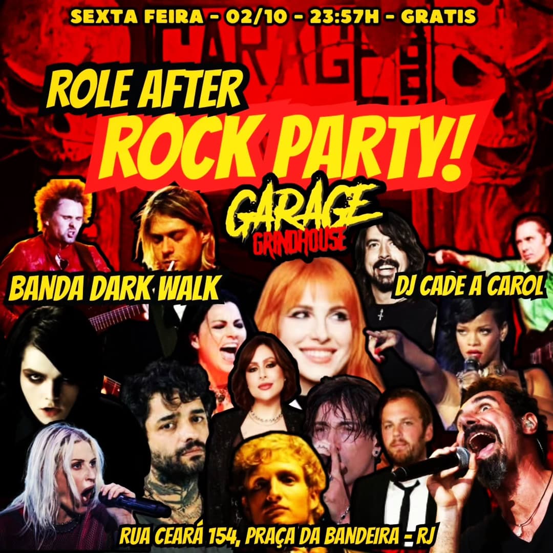 Flyer de DARK WALK e DJ CADE A CAROL