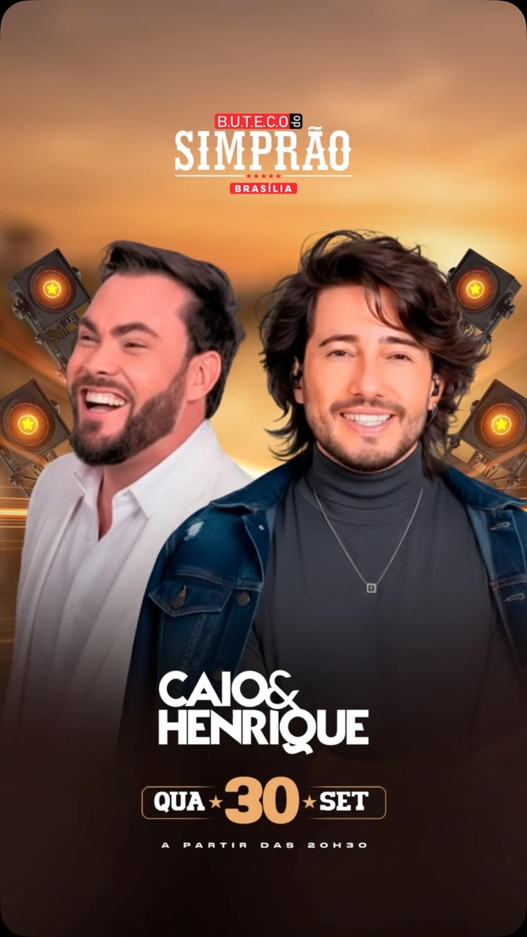 Flyer de Caio e Henrique