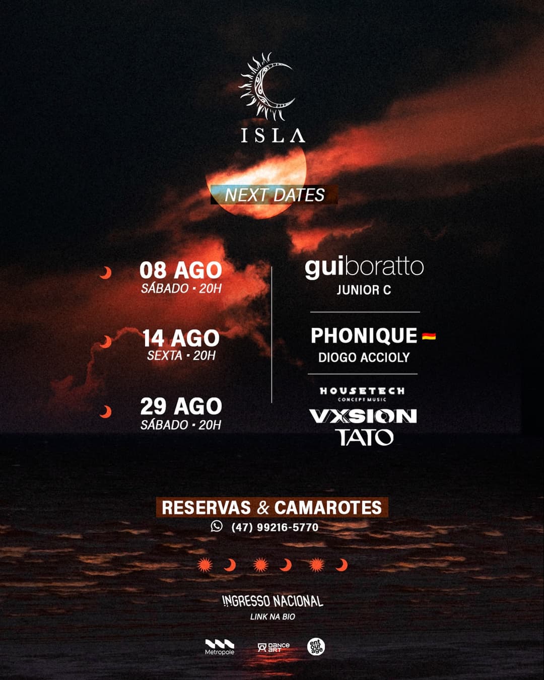 Flyer de VXSION e Tato