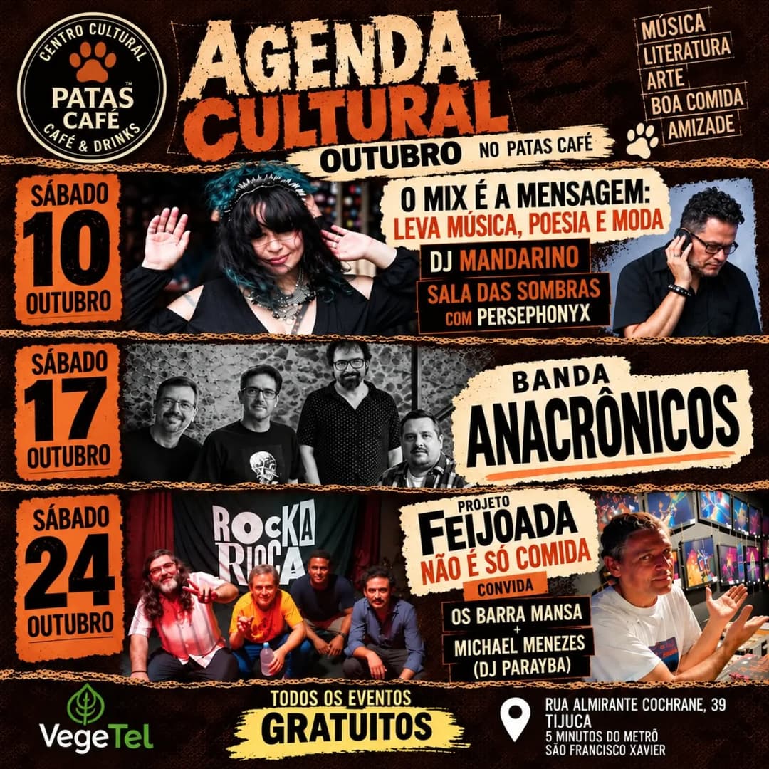 Flyer de DJ Mandarino e Persephonyx