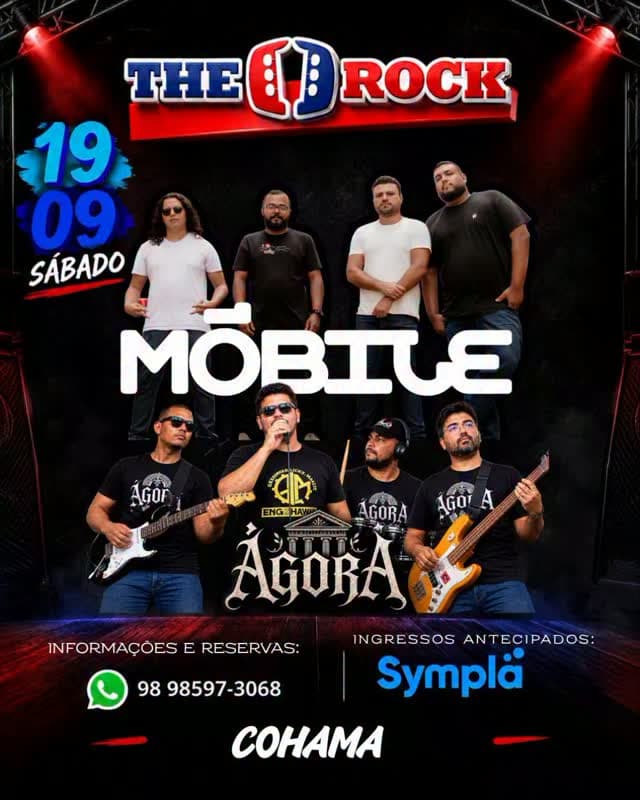 Flyer de Banda Ágora e Móbile