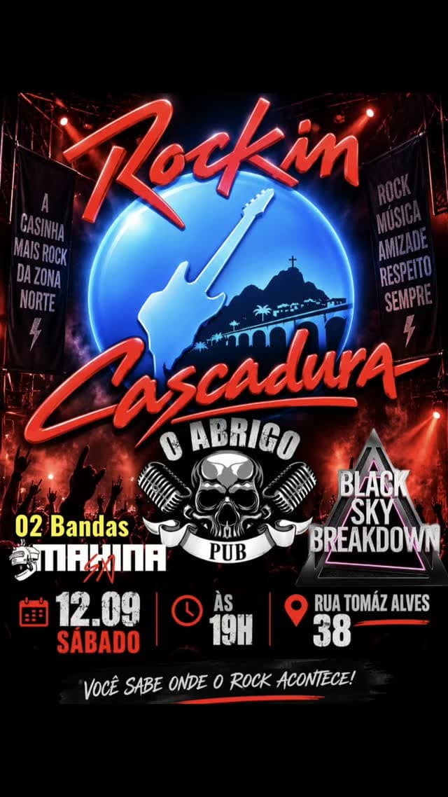 Flyer de Banda Makina S.A. e Black Sky Breakdown