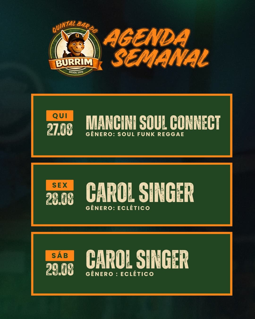 Flyer de Carol Singer