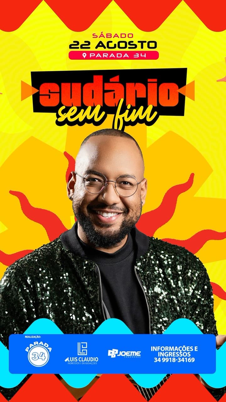 Flyer de Vinícius Sudário e Sudário Sem Fim