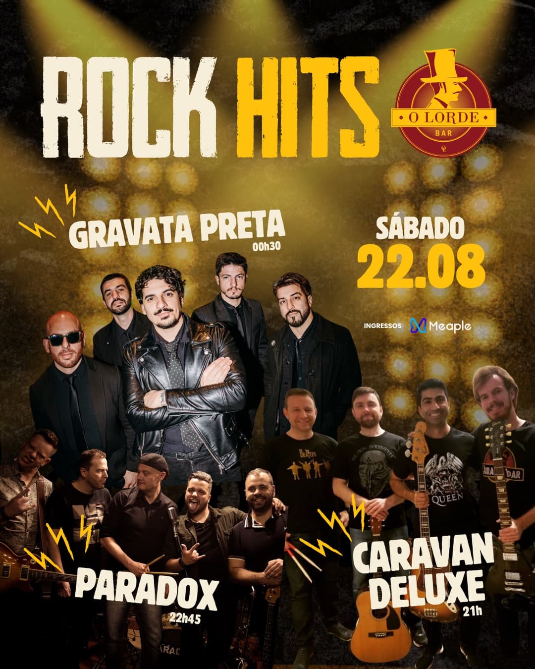 Flyer de Caravan Deluxe, Paradox e Gravata Preta