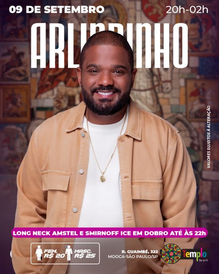 Flyer de Arlindinho