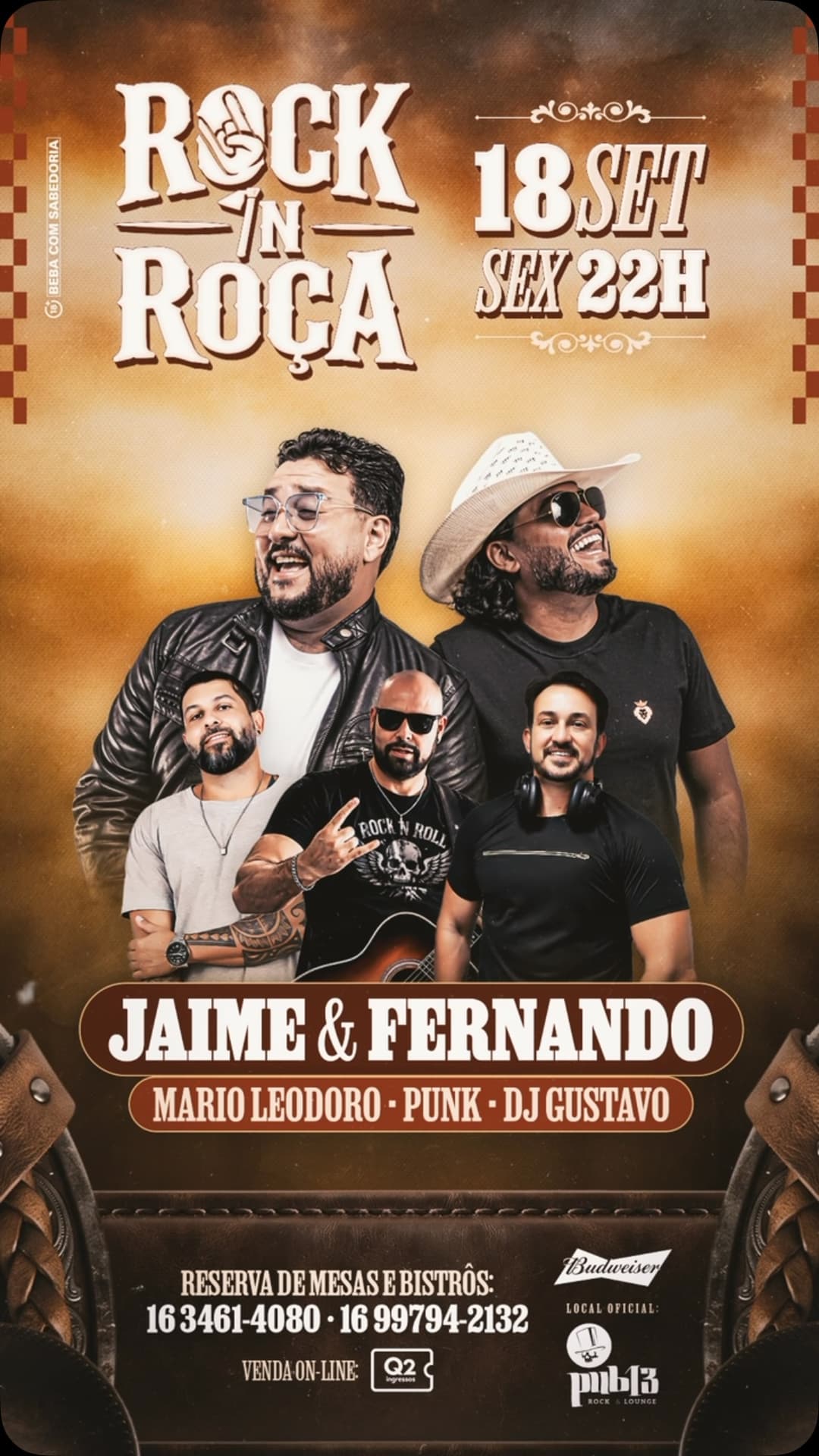 Flyer de Jaime & Fernando, Mario Leodoro, Punk e DJ Gustavo
