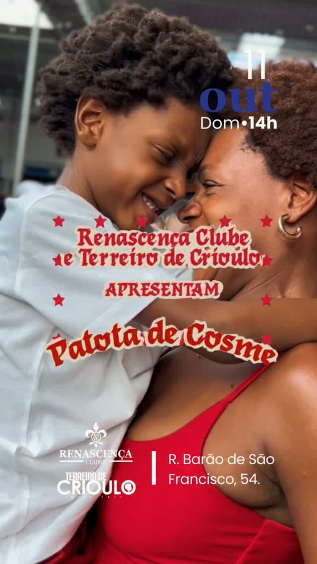 Flyer de Patota de Cosme e Terreiro de Crioulo