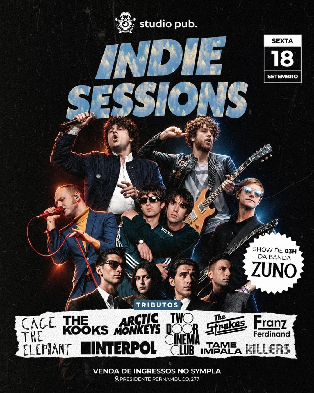 Flyer de Zuno e DJ Junior Soares