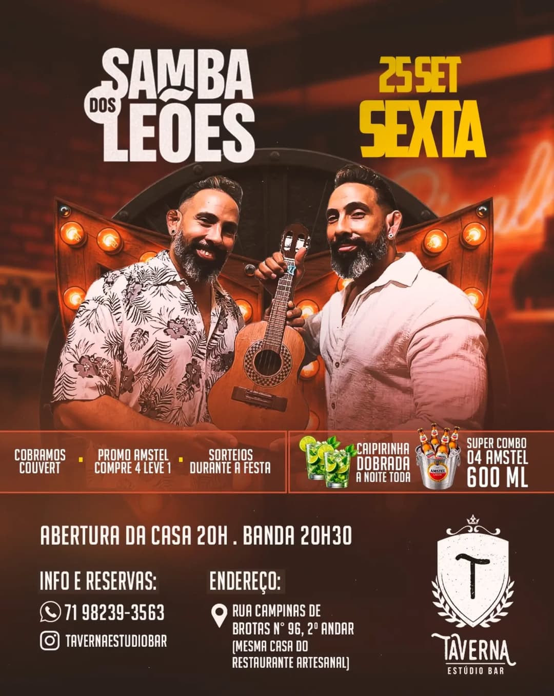 Flyer de Samba dos Leões