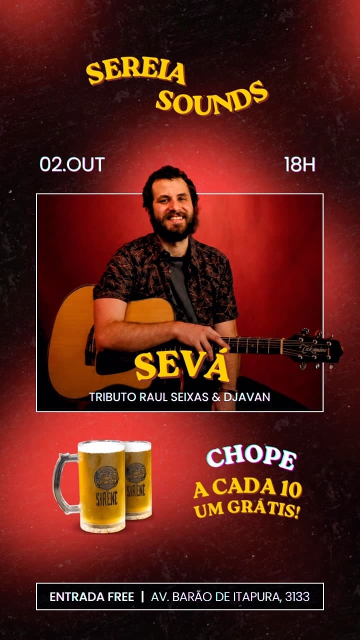Flyer de Guilherme Seva