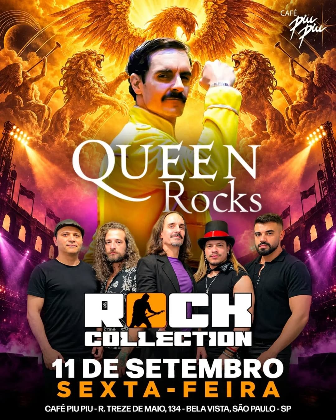Flyer de Rock Collection e Queen Rocks