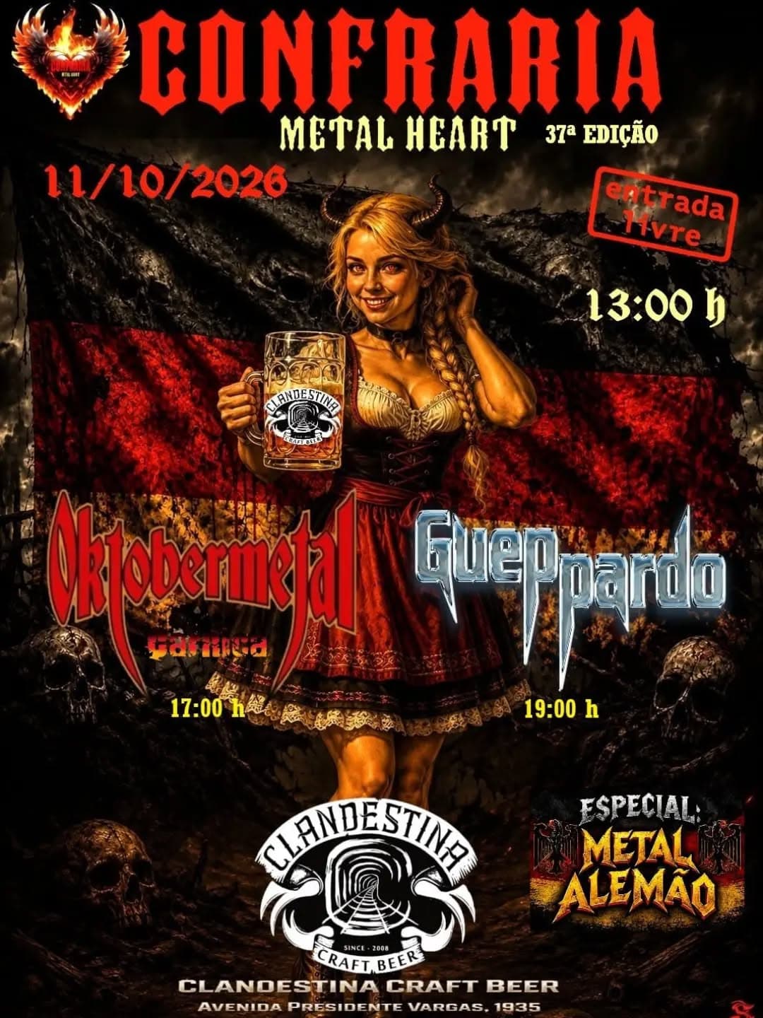 Flyer de Gueppardo e Carniça