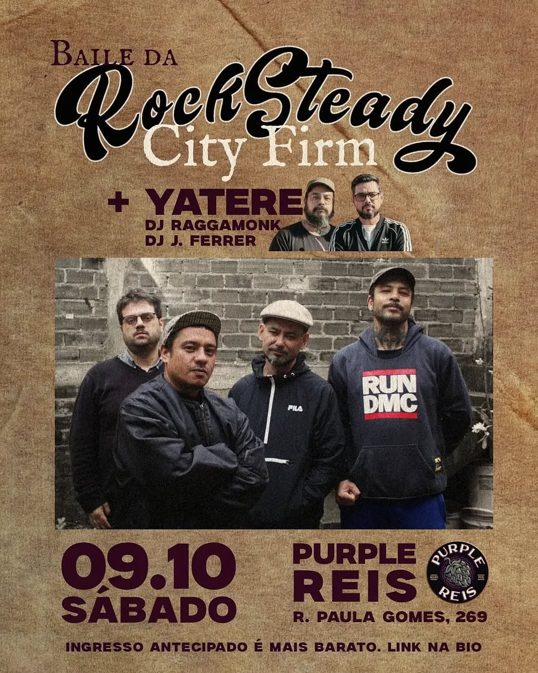 Flyer de Rocksteady City Firm e Yatere