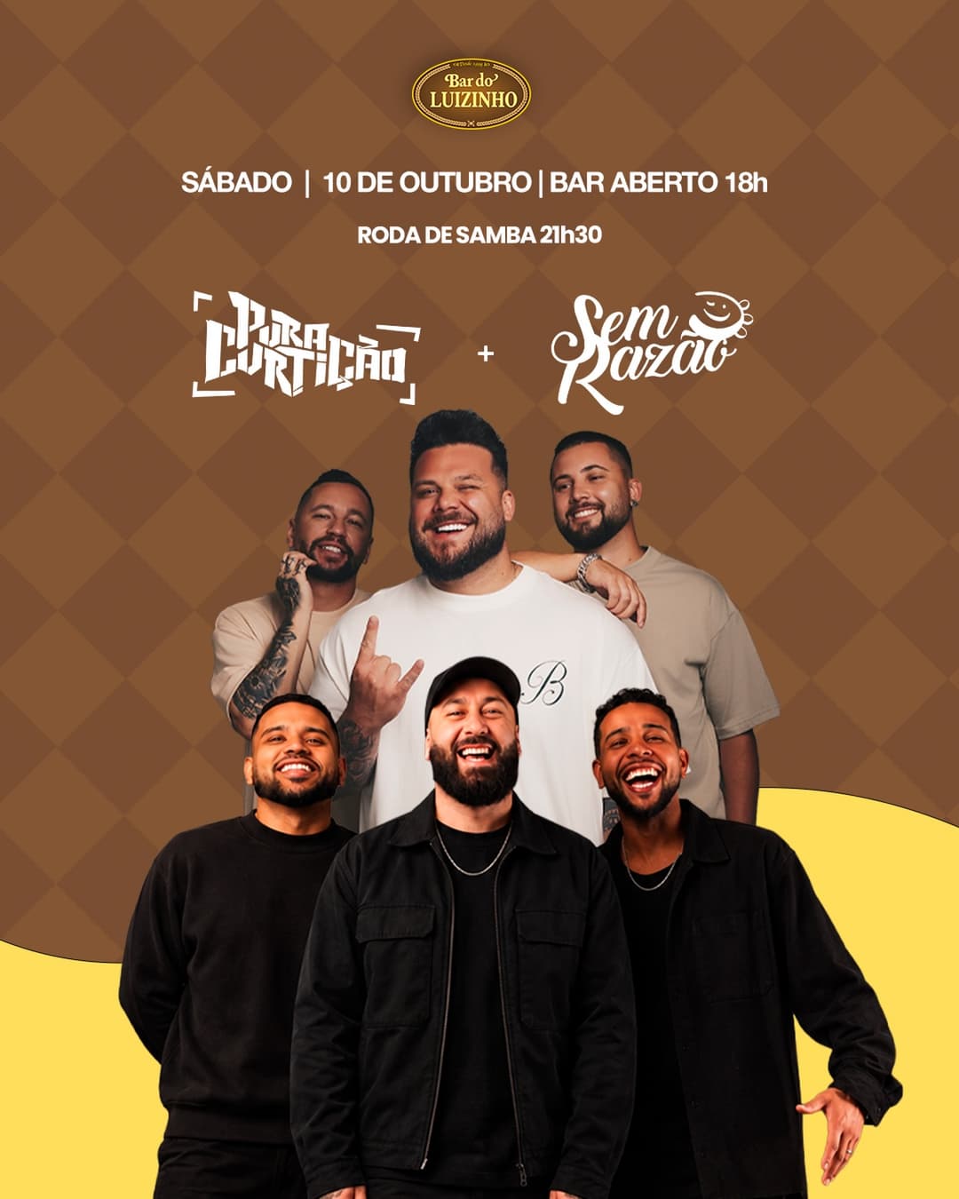 Flyer de Banda Sem Razão e Pura Curtição