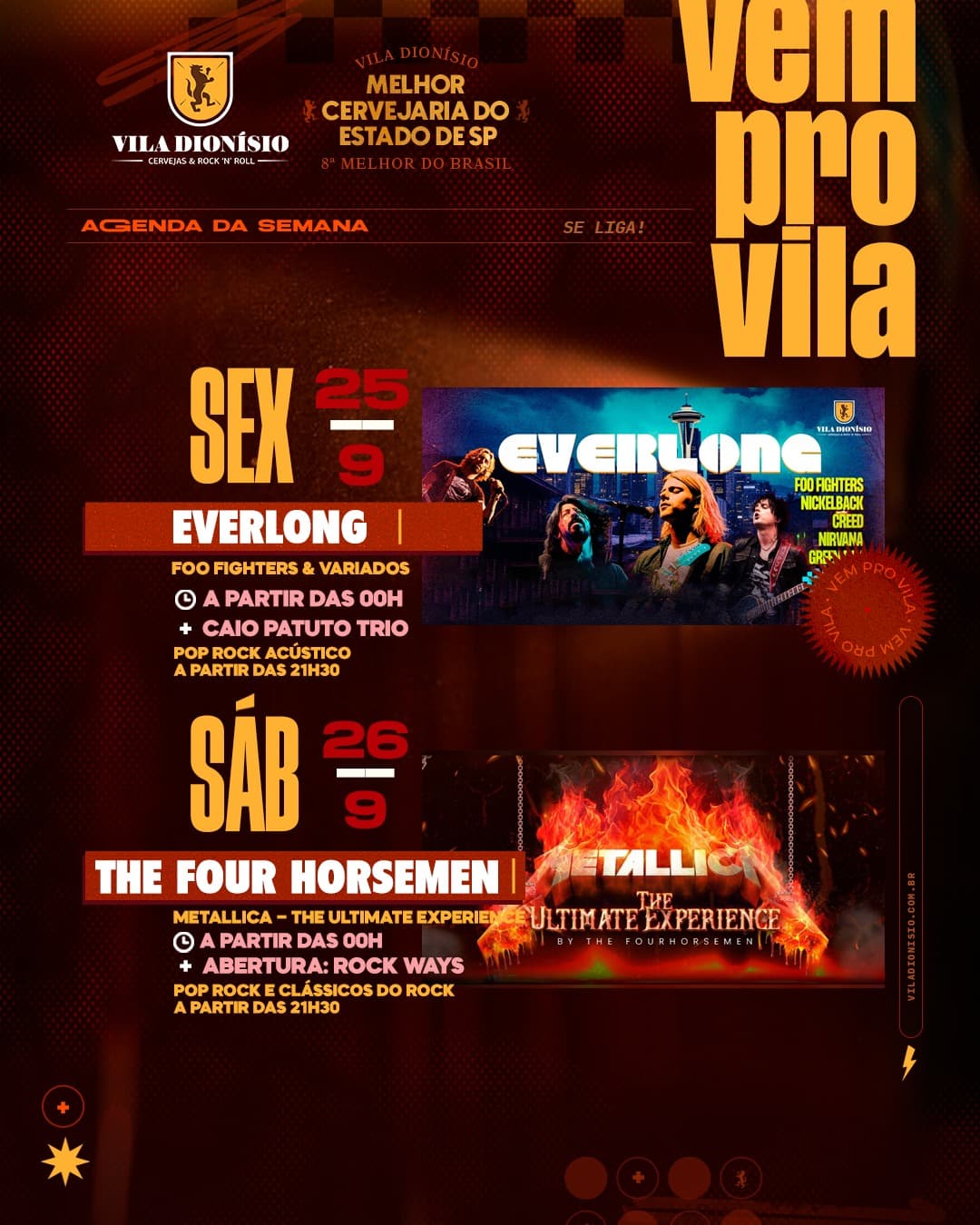 Flyer de EVERLONG e Caio Patuto Trio