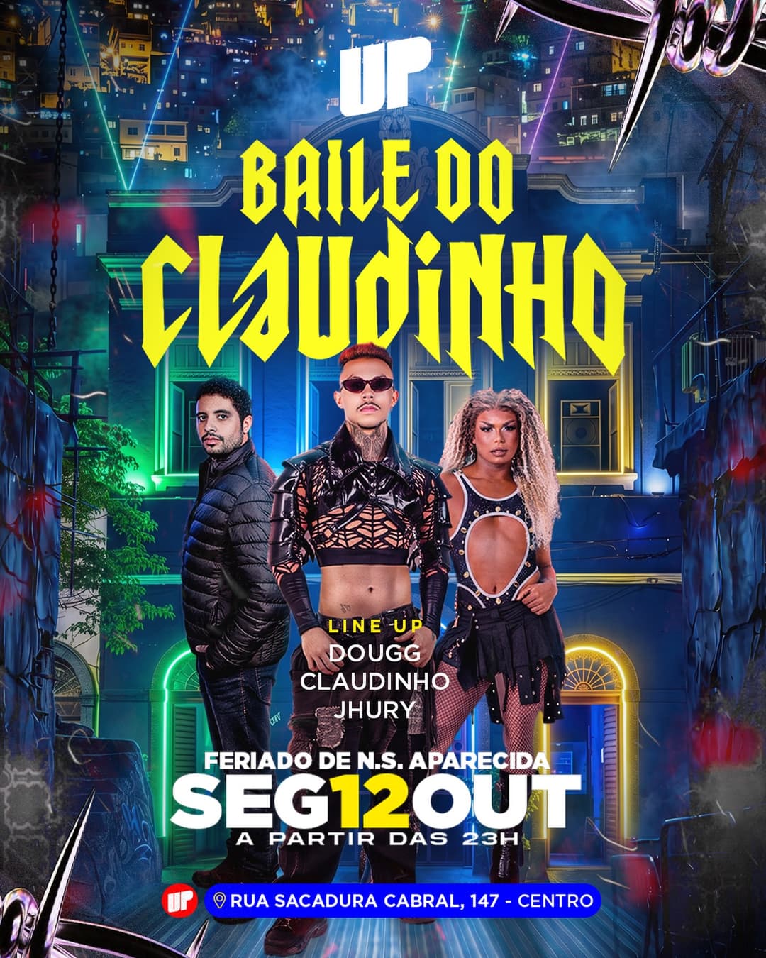 Flyer de Dougg, Claudinho e Jhury