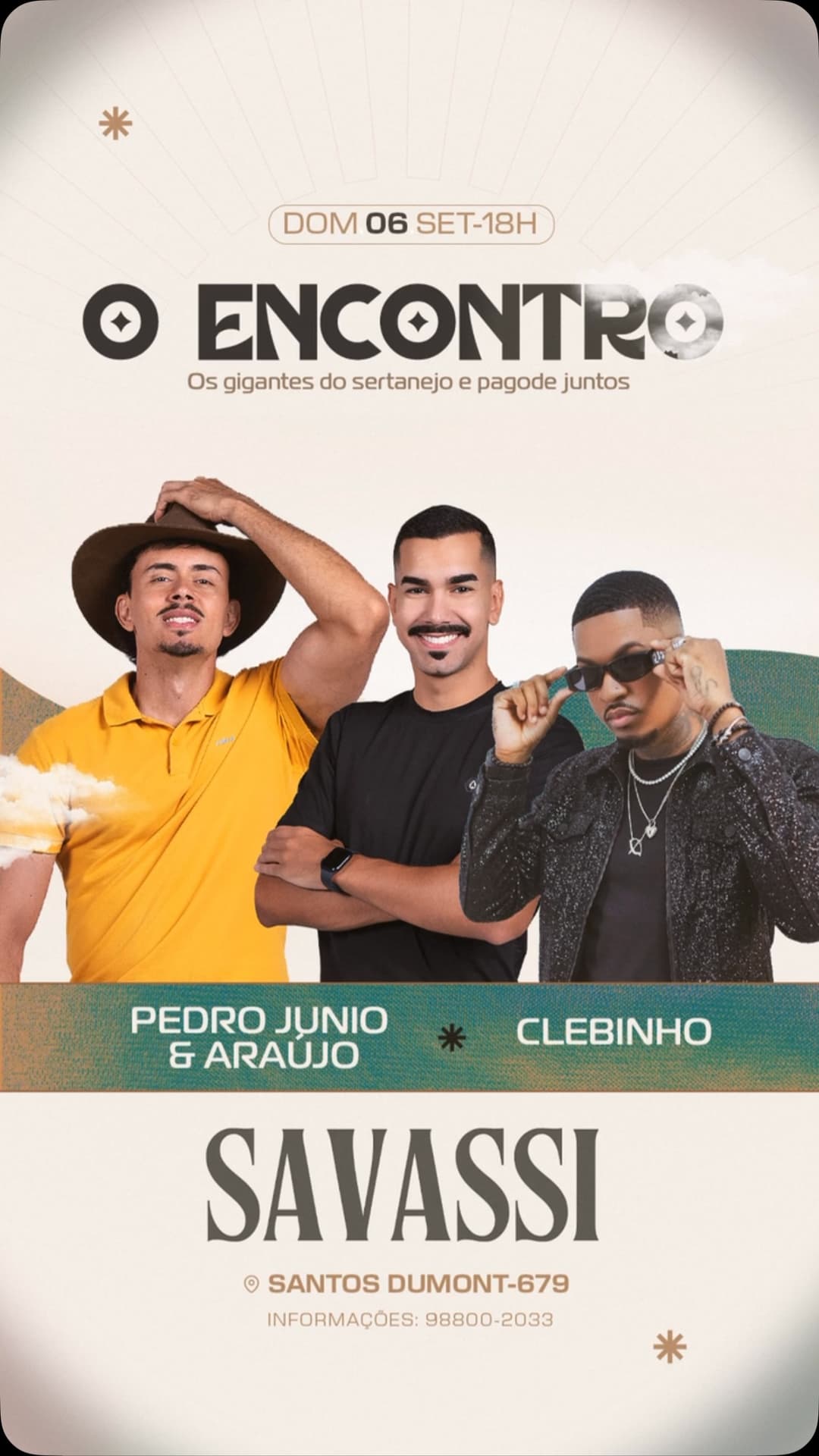 Flyer de Pedro Junio e Araujo e Clebinho