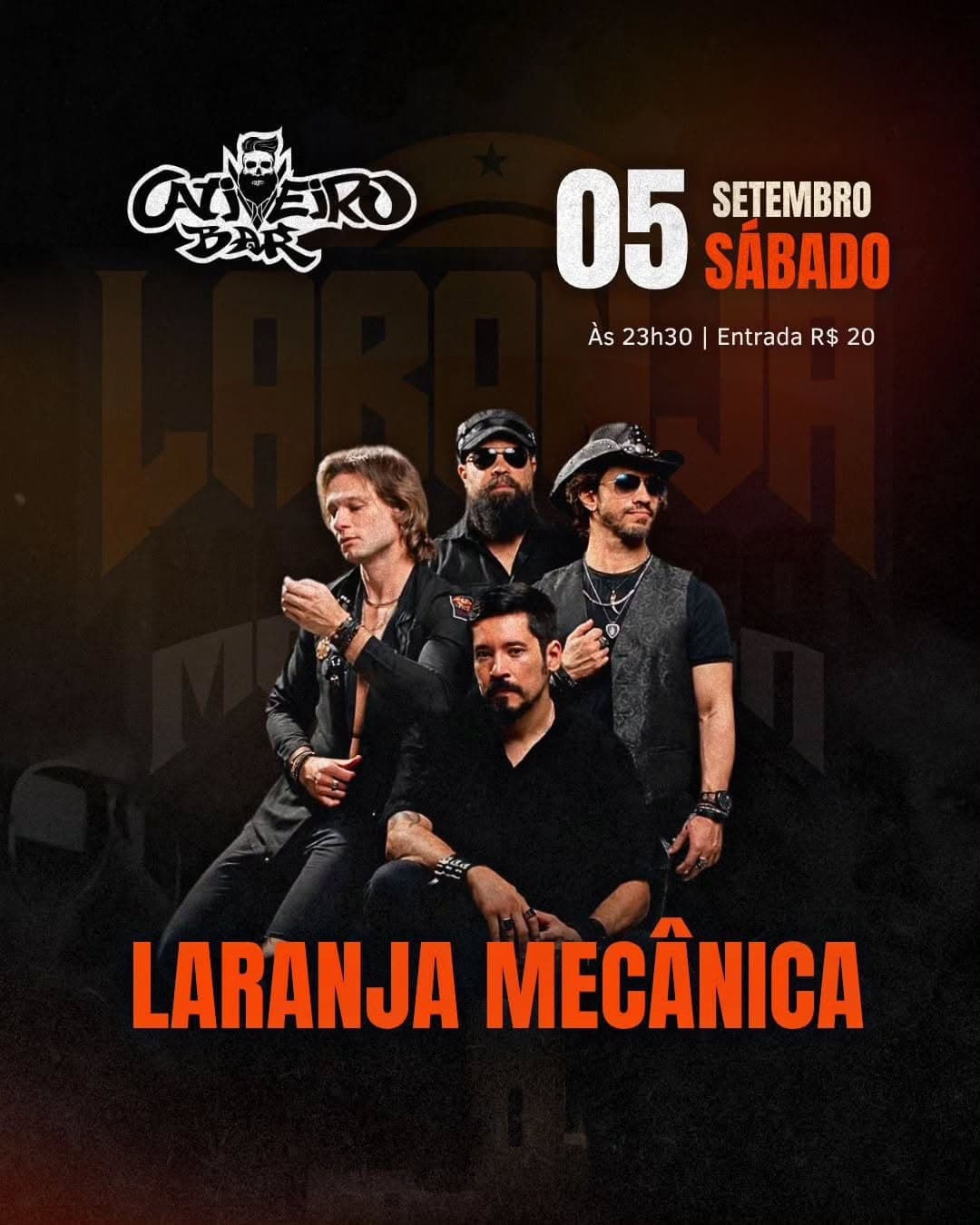Flyer de Laranja Mecânica Rock