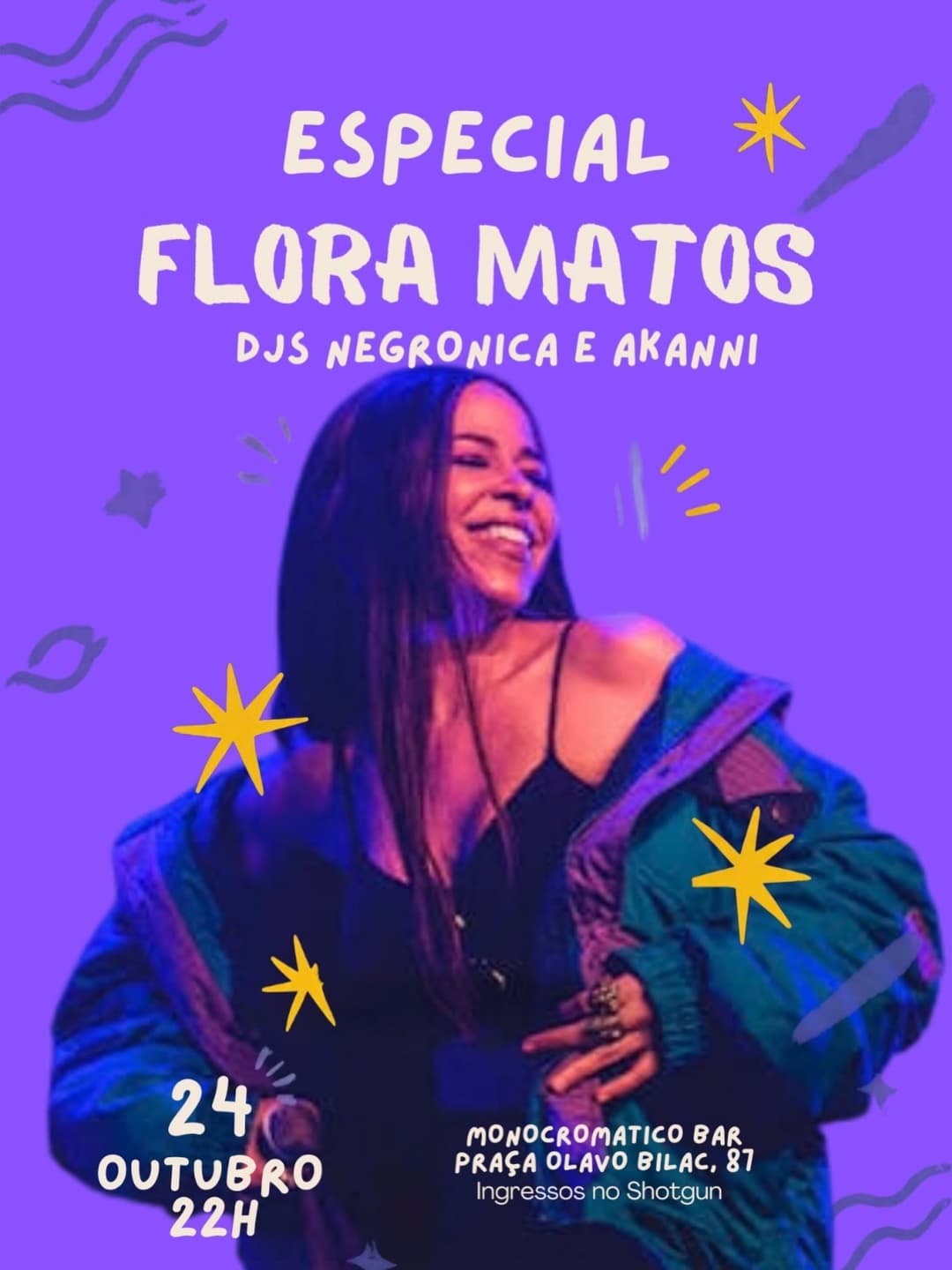 Flyer de Adrielle Coutinho, Negronica e akanni