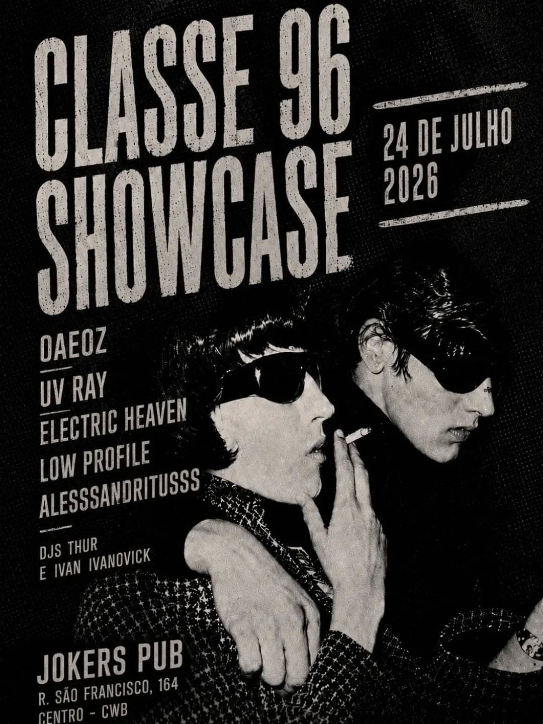 Flyer de Electric Heaven, OAEOZ e mais 3 artistas