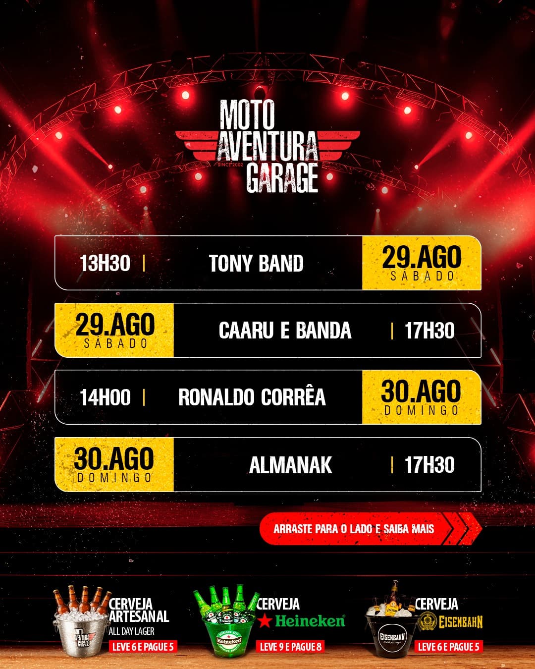 Flyer de Caaru e @tonybandlivemusic