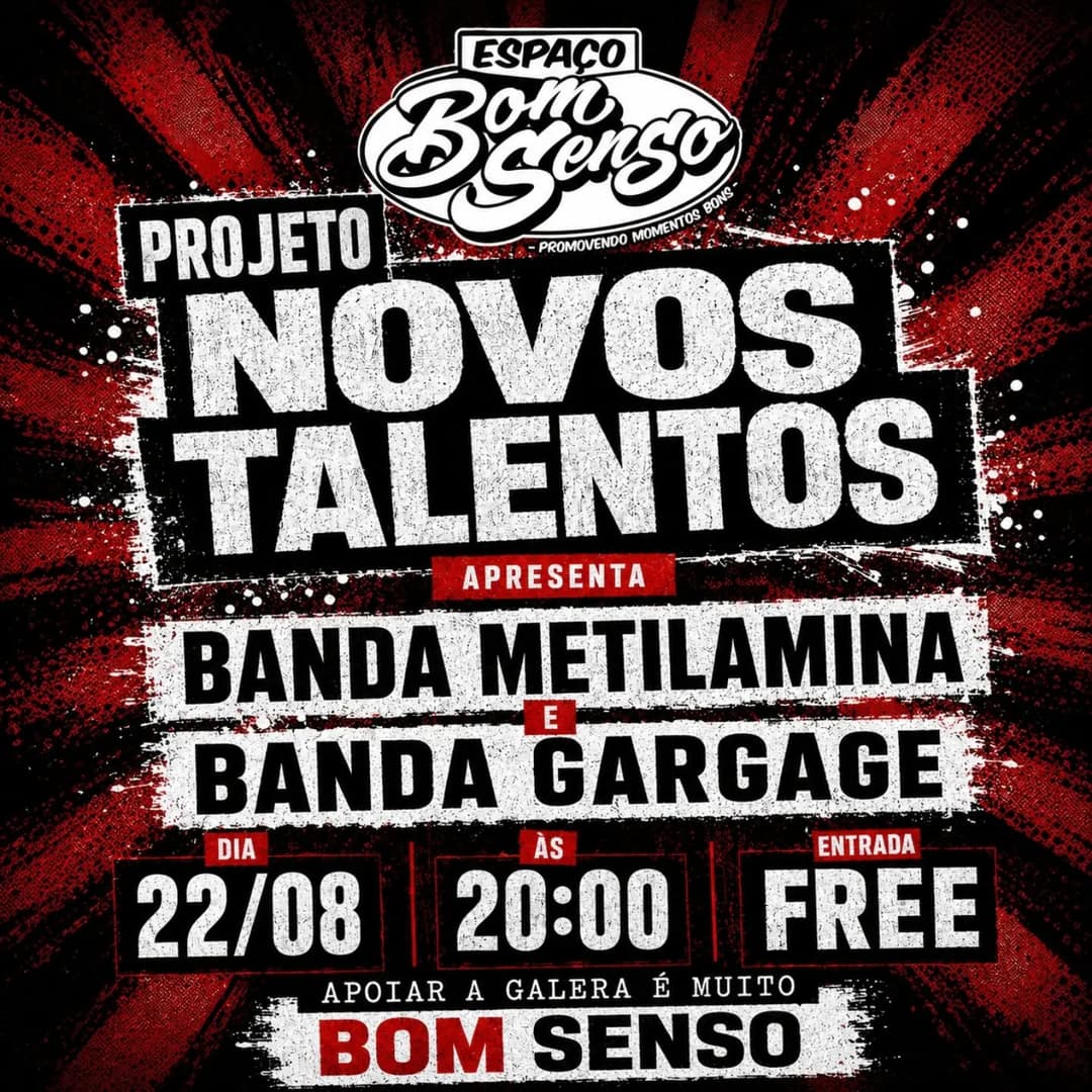 Flyer de Banda Metilamina e Gargage