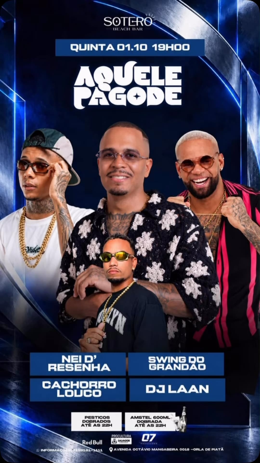 Flyer de Swing do Grandão, DJ Laan, Neidre Senha e rv.oficiall