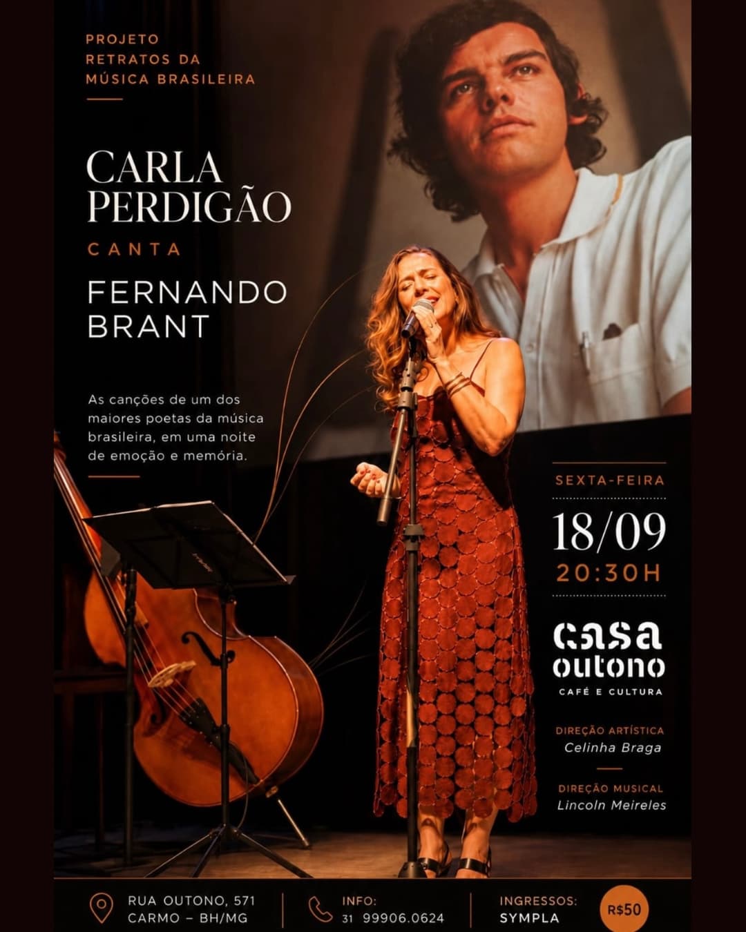 Flyer de Carla Perdigão