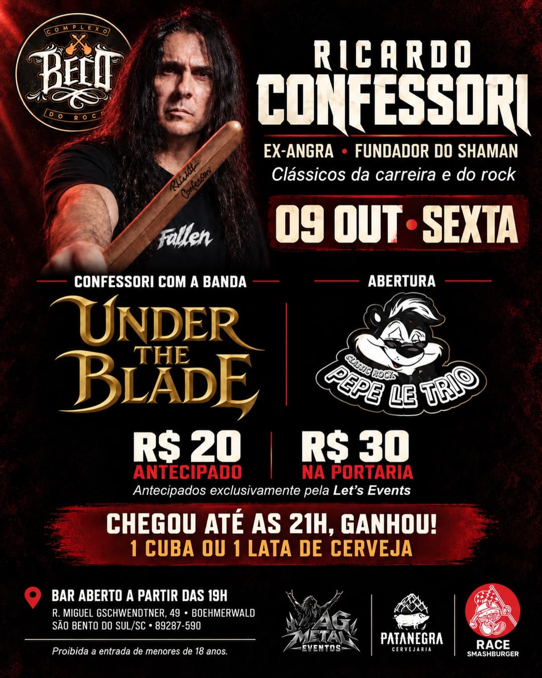 Flyer de Ricardo Confessori e Pepeletrio