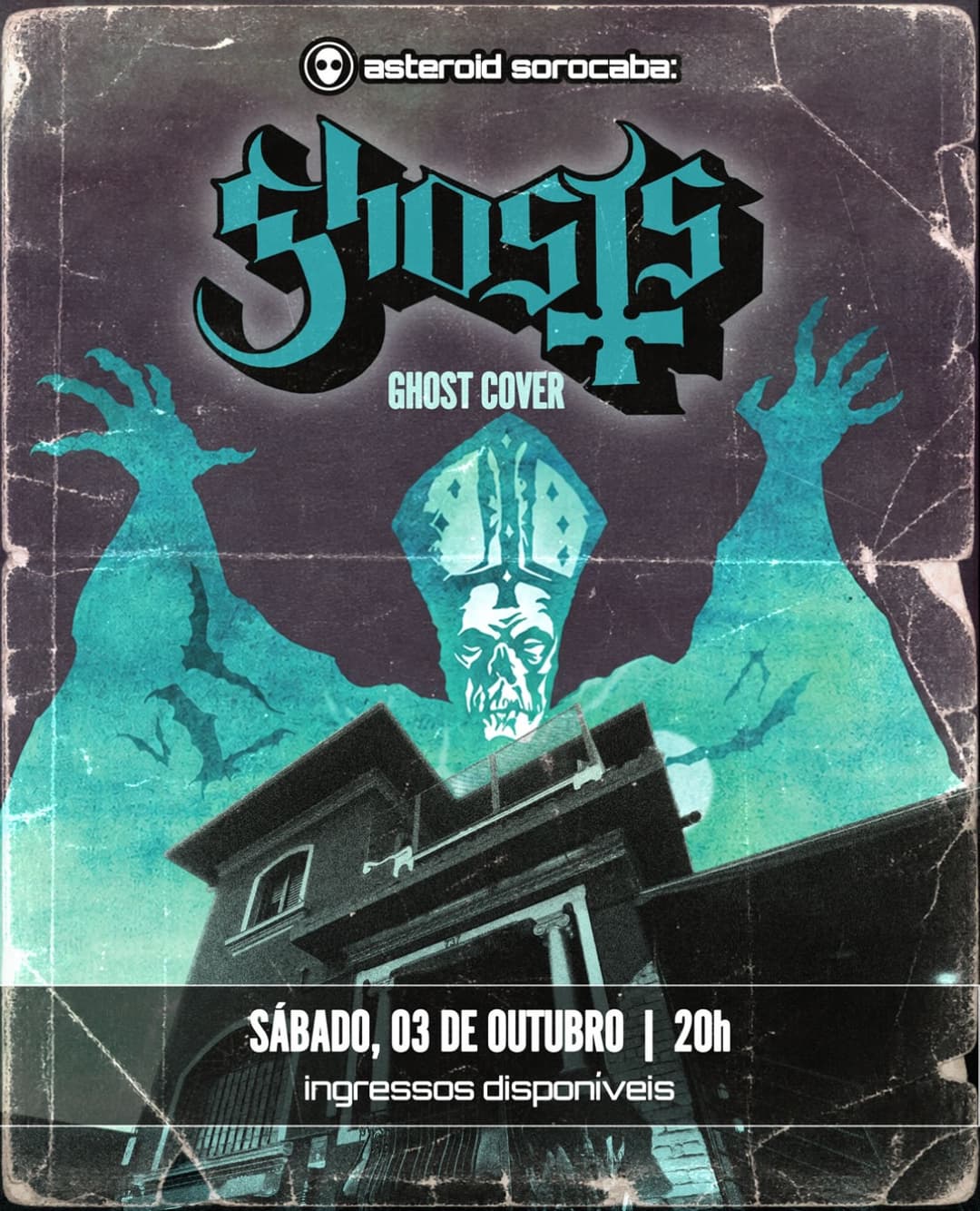 Flyer de Ghosts e Dj Mario Wry