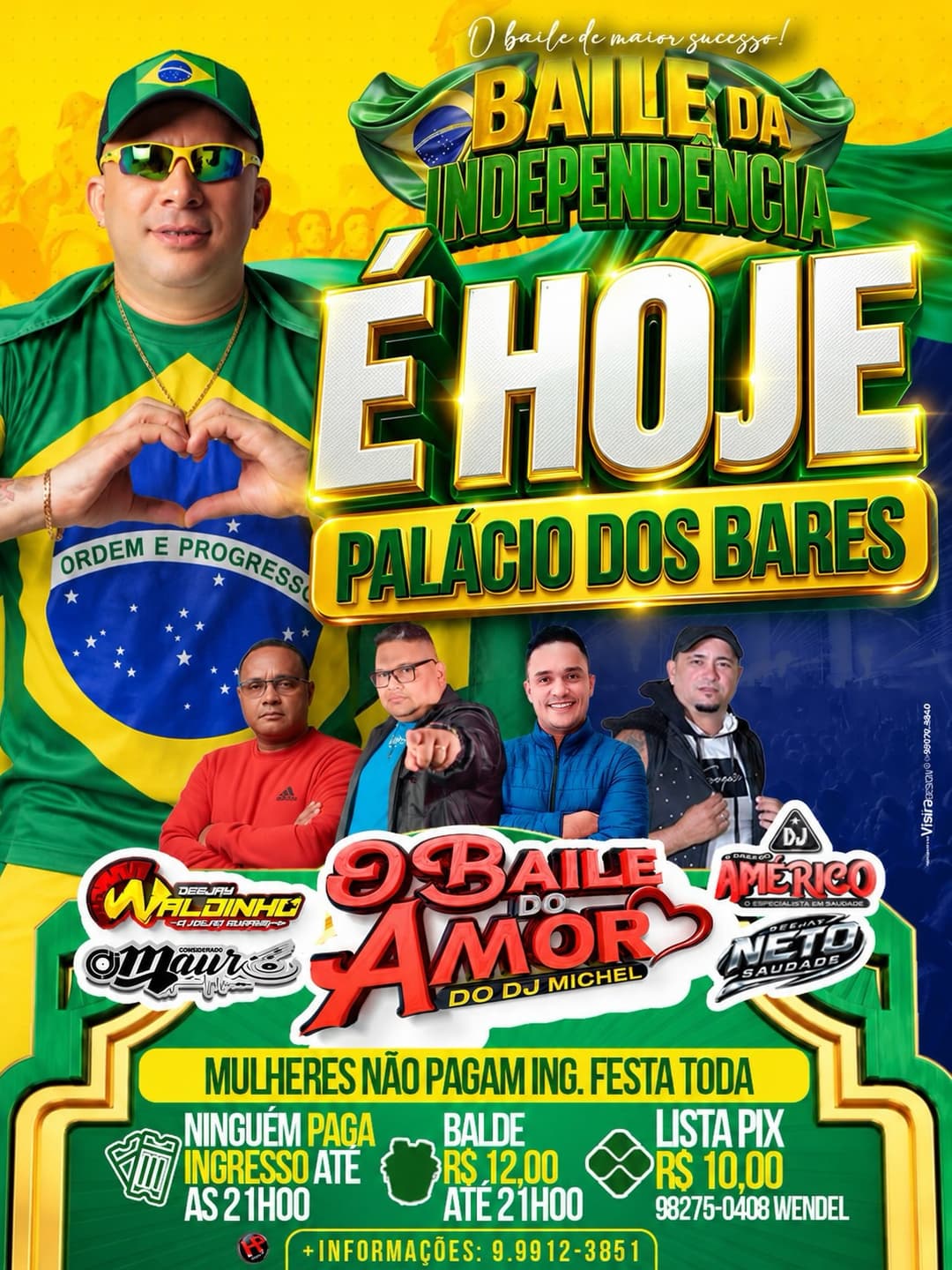 Flyer de BaileDoAmor e DJ Michel